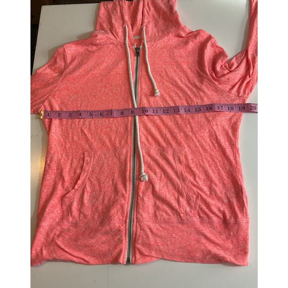 Aeropostale Orange Lightweight Zip-Up Hoodie Front Zipper JR. Womens Size XL - Picture 3 of 7